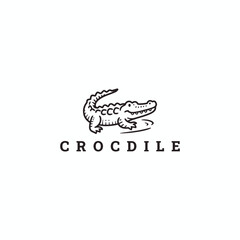 Crocodile logo style icon design template vector illustration