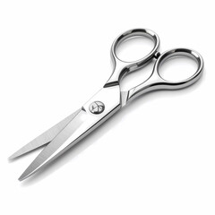 Fototapeta premium Shiny metal scissors stationery cutting tool for paper fabric and craft