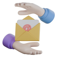 Outreach Email 3D Icon Colorful Style