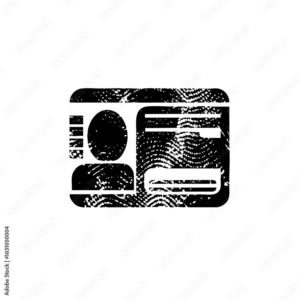 Poster vector abstract fingerprint card with textured shapes.
