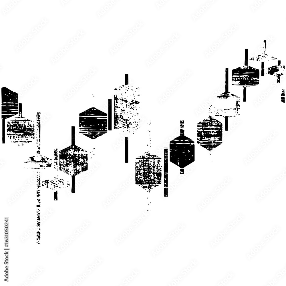 Poster vector abstract geometric shapes and lines create a dynamic industrial composition.