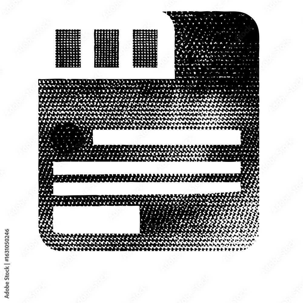 Poster vector document with three blocks represents data organization