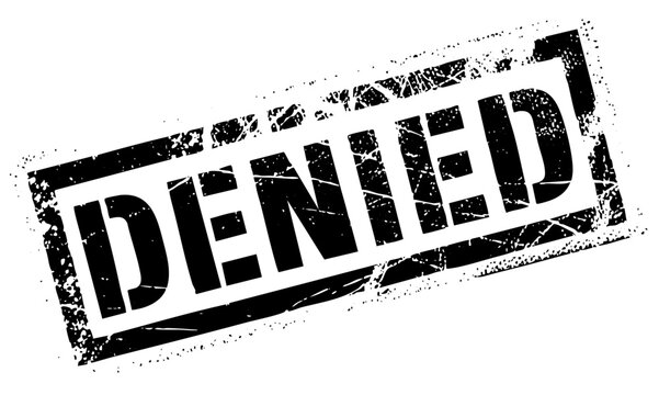 Vector Grunge Stamp with the Word Denied