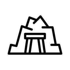 mining shaft line icon