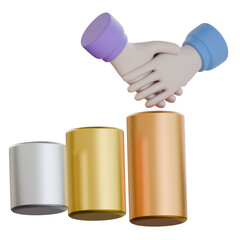 Partnership Level Tier 3D Icon Colorful Style