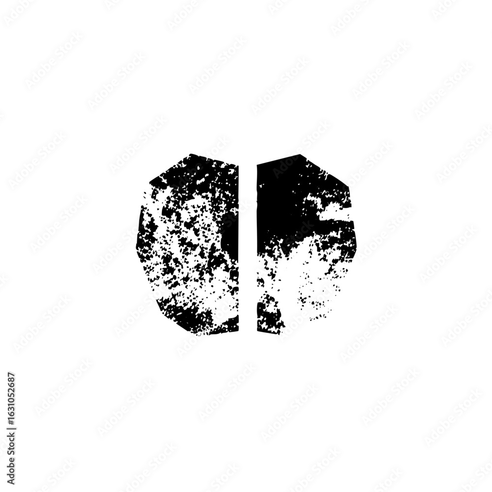 Poster vector abstract interlocking letterforms create a unique monogram.