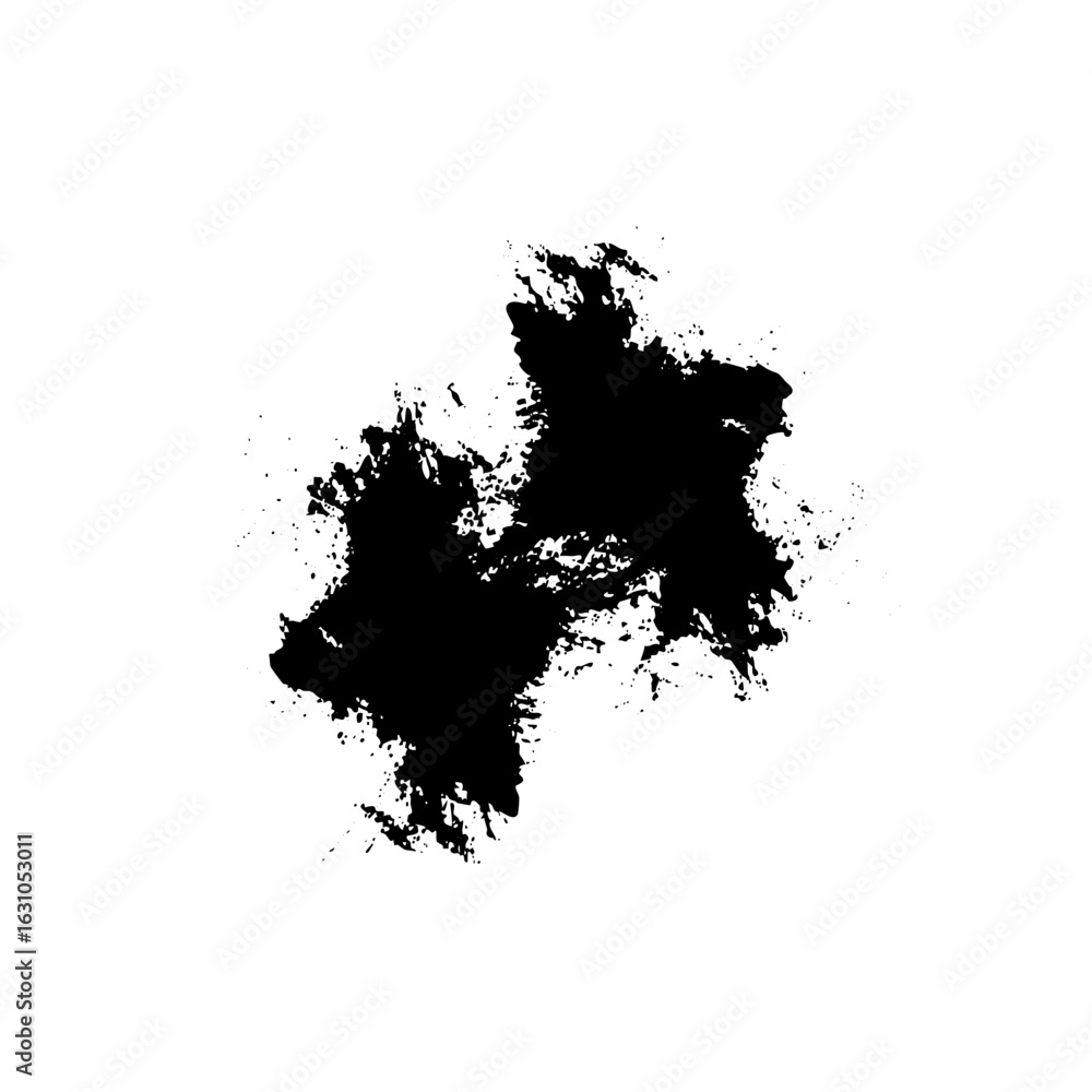 Poster vector abstract black splatter element.