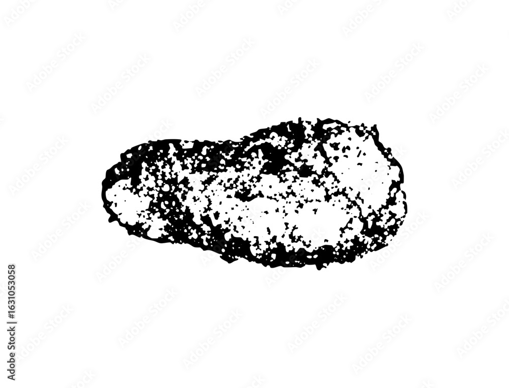 Poster vector abstract stone shape with textured surface.