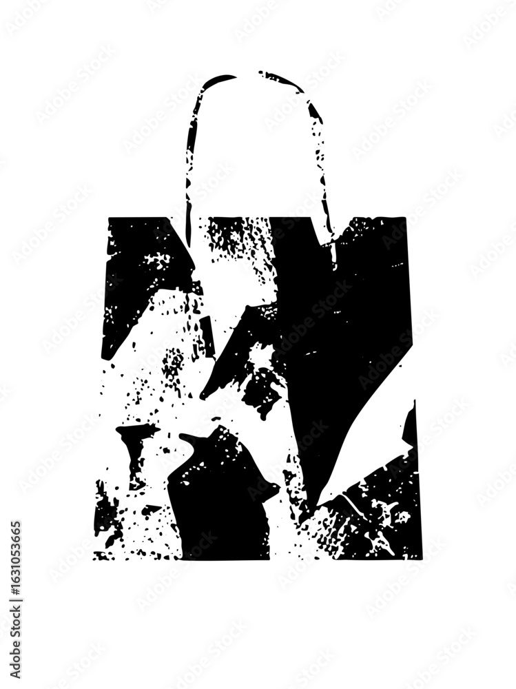 Poster vector abstract portrait of a person with geometric shapes.