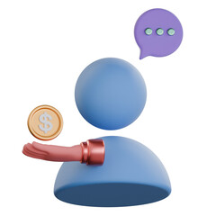 Investor Q and A 3D Icon Colorful Style