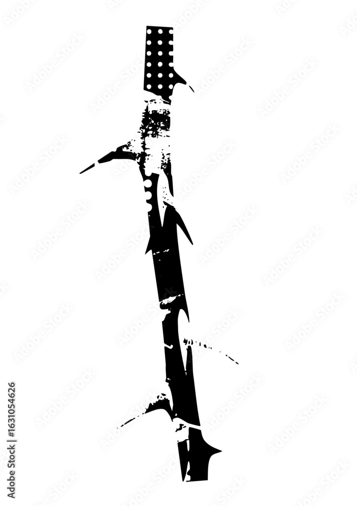 Poster vector abstract climbing pick with dotted texture.