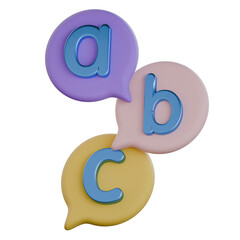 Series ABC Tags 3D Icon Colorful Style