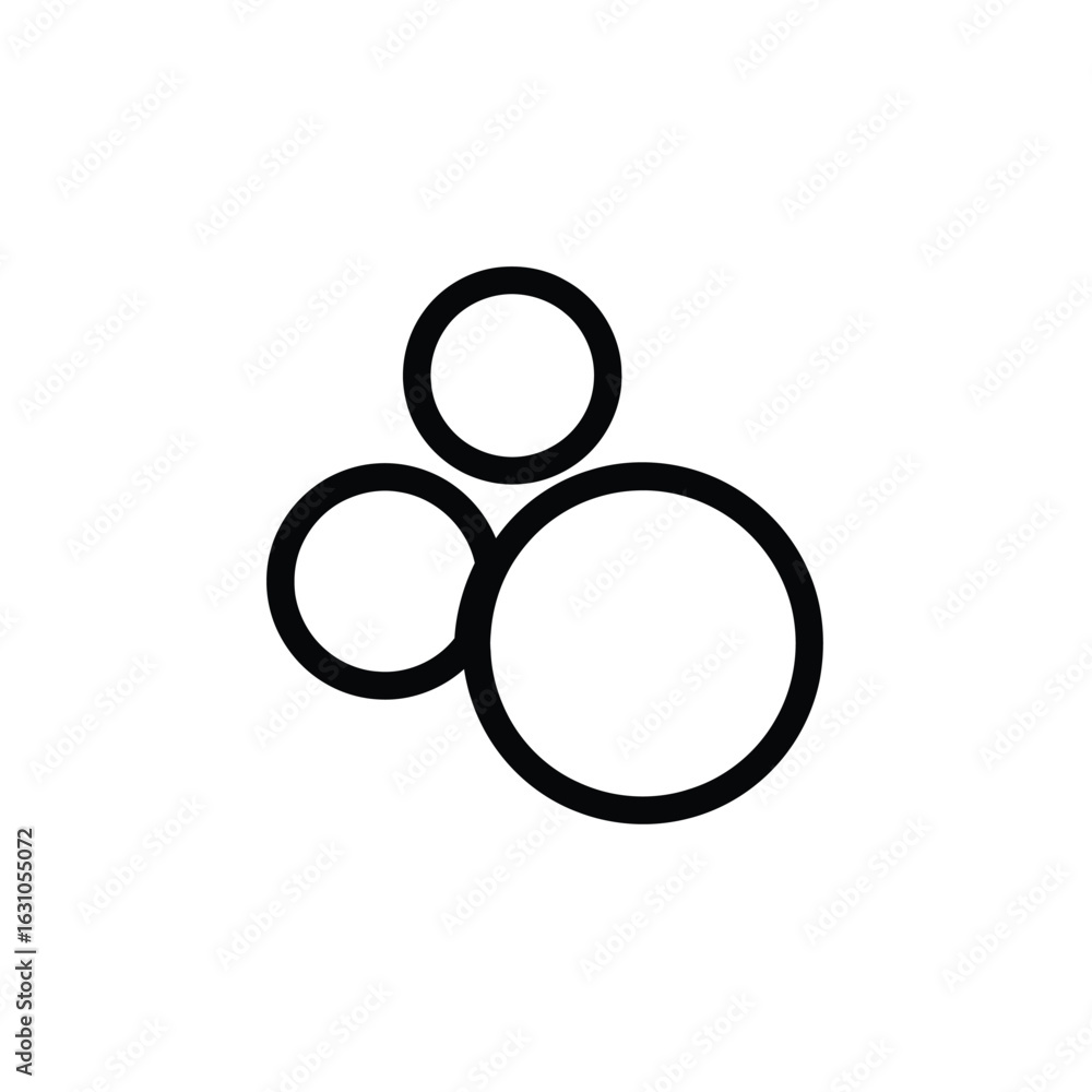 Poster abstract overlapping circles design with transparent background illustration