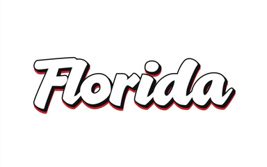 Vector Florida text typography design for tshirt hoodie baseball cap jacket and other uses vector