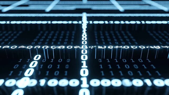 Vertical and horizontal binary streams forming symmetric T-junction