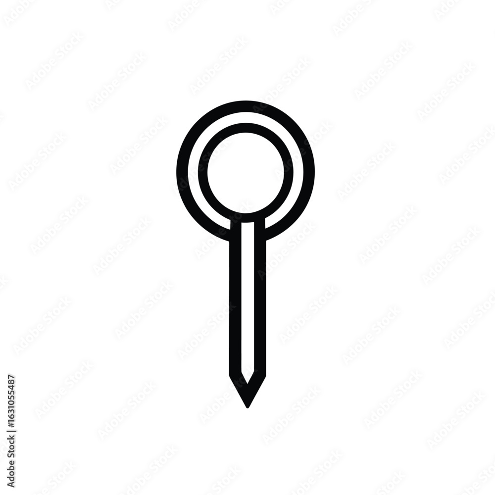 Poster black abstract pointer isolated on transparent background, location pin symbol