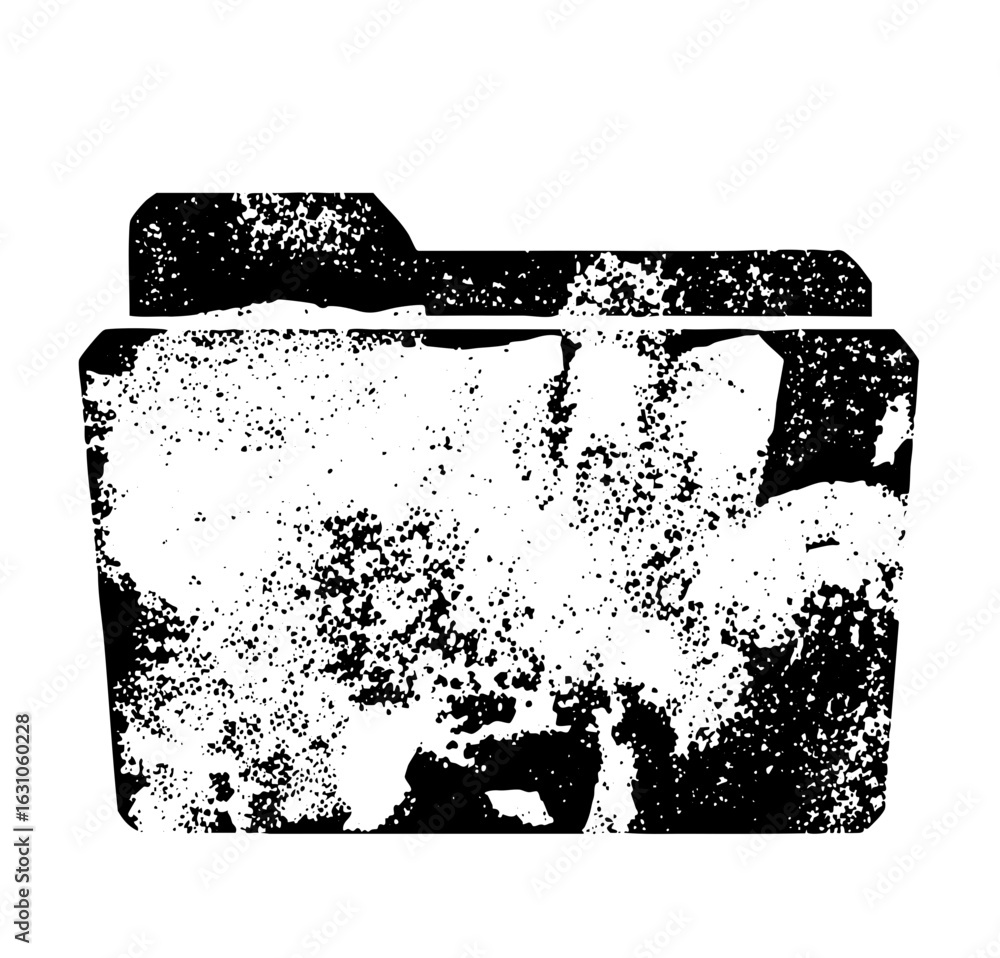 Poster vector distressed folder with a textured appearance.