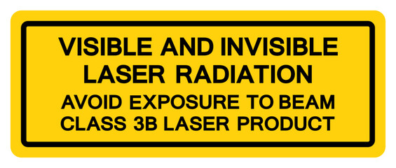 Invisible And Invisible Laser Radiation Symbol Sign,Vector Illustration, Isolate On White Background Label.EPS10