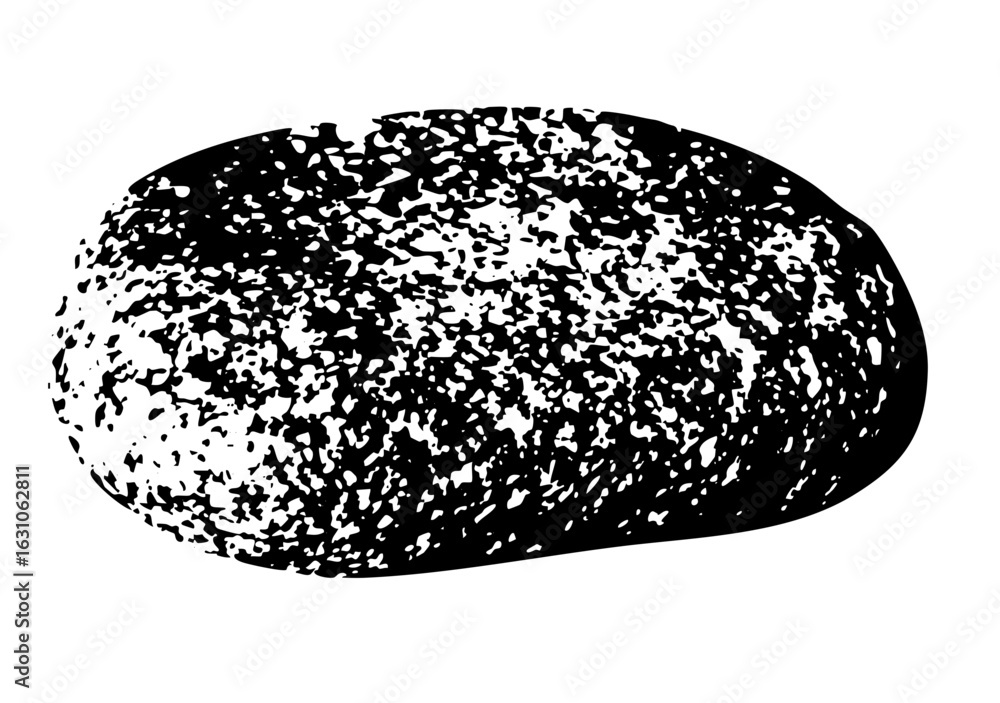 Poster vector textured pebble with a rough speckled surface.