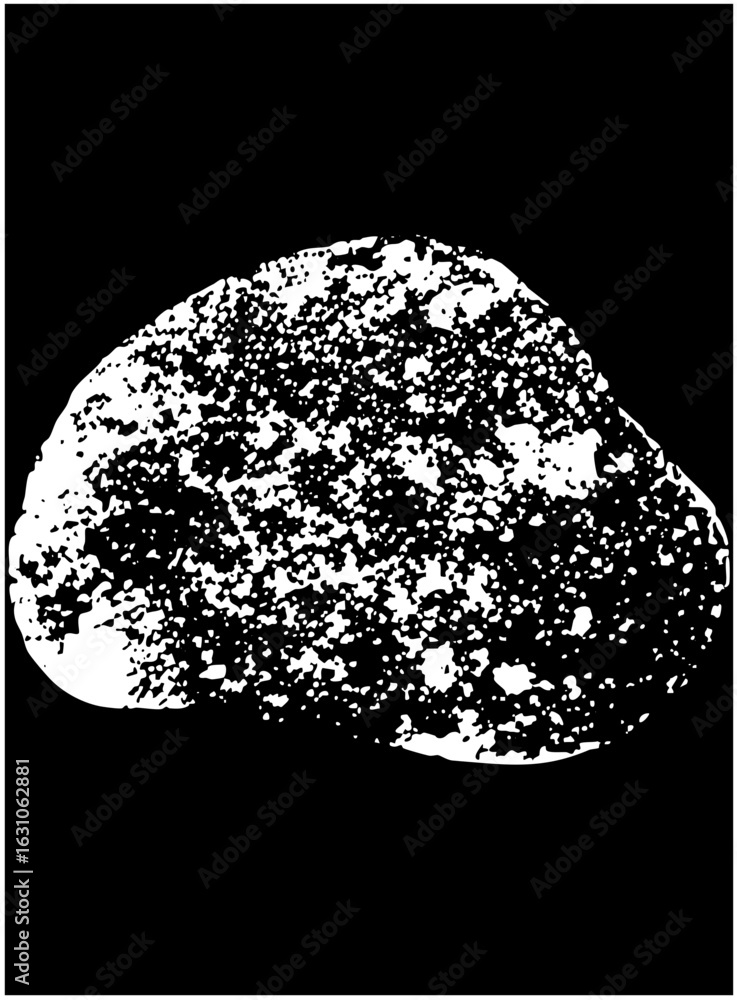 Poster vector abstract speckled pebble with rough texture.