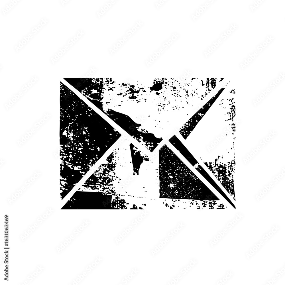 Poster vector abstract geometric featuring intersecting lines and a central shape.
