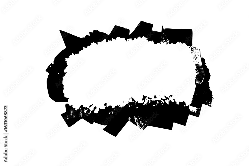 Aufkleber vector abstract jagged frame with distressed edges creates a dynamic opening.