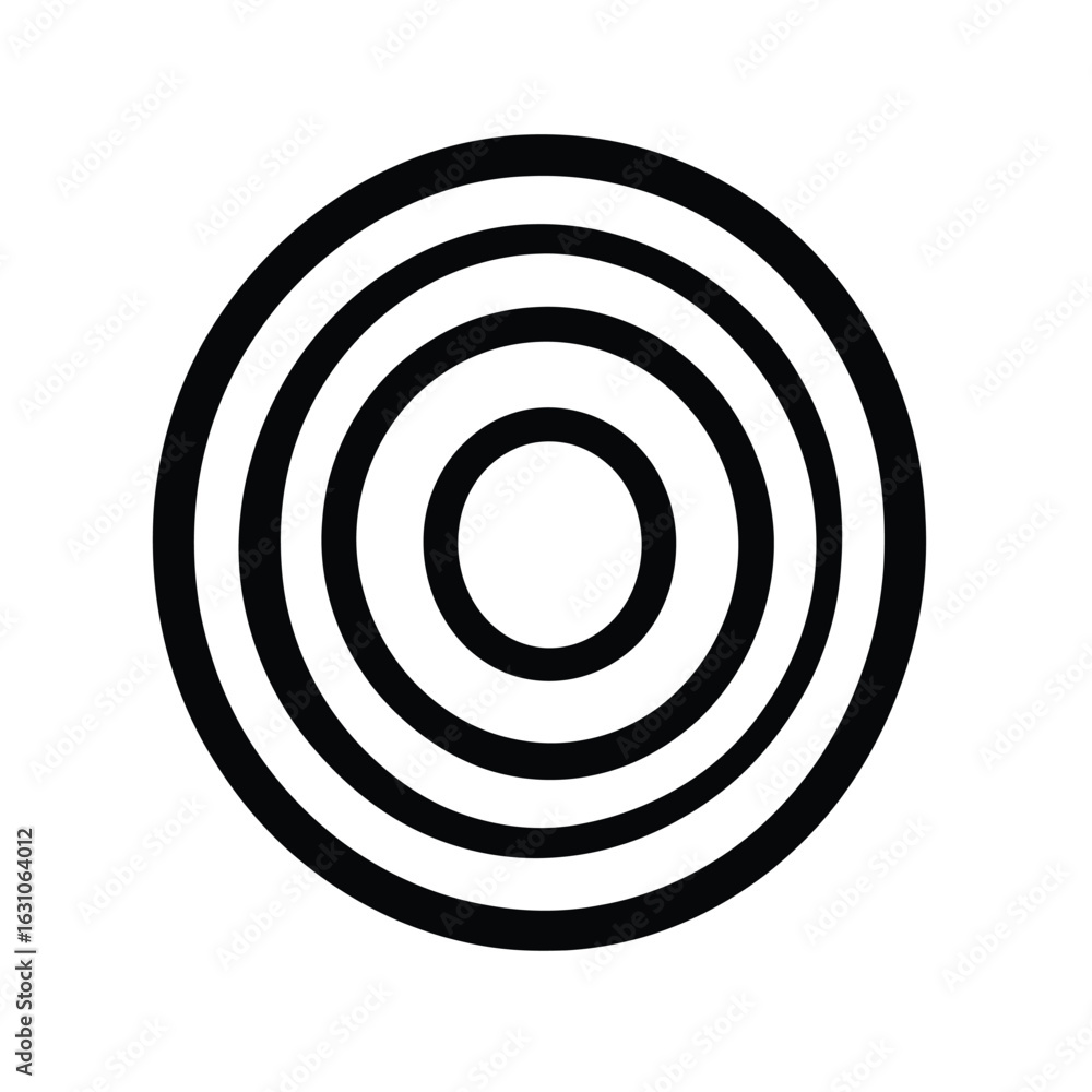 Aufkleber concentric circle pattern design with transparent background, target shape