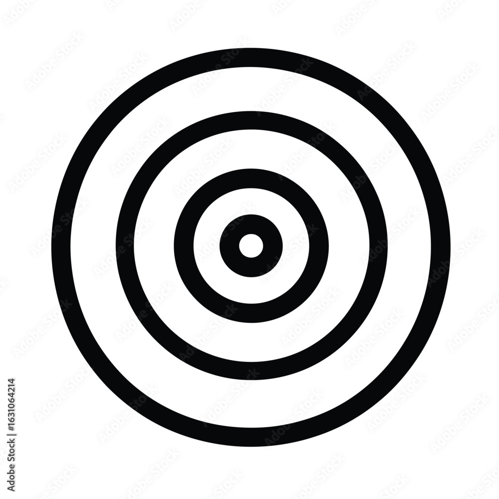 Poster concentric circles, target pattern with transparent background, bullseye, abstract design
