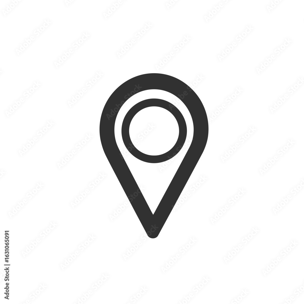 Aufkleber dark gray location pin icon for maps and navigation use