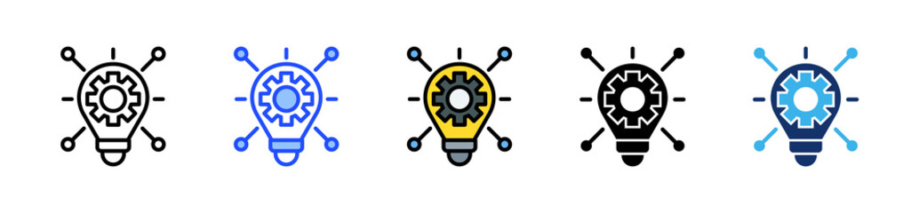 Innovation Hub Icon Collection With Multiple Styles