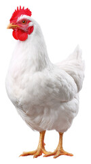 Fototapeta premium White hen, full body view