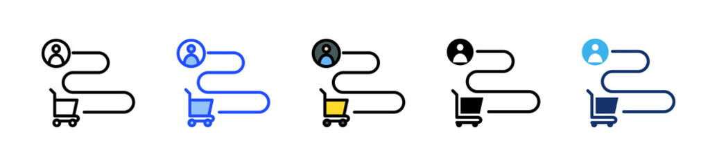 Customer Journey Icon Collection With Multiple Styles