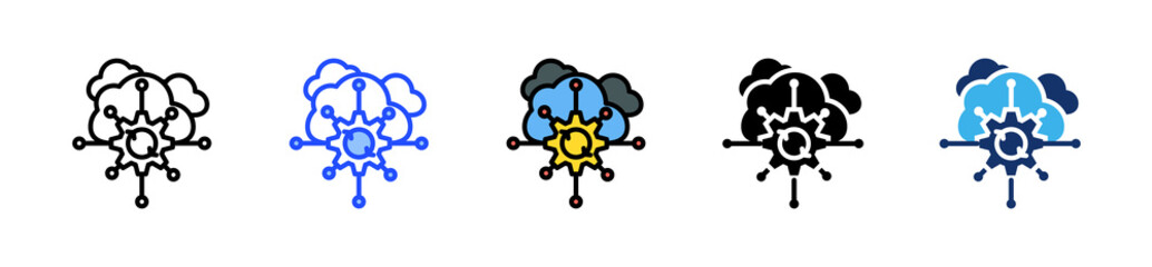 Cloud Bpm Icon Collection With Multiple Styles