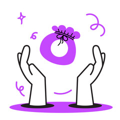 Purple Gift for you concept illustrations in various activities of e-commerce, delivery, shopping, giving or sending gifts, surprises and celebrations.