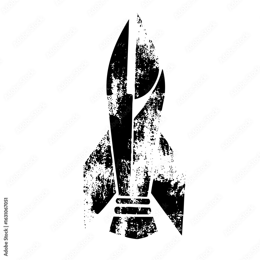 Poster vector abstract black emblem featuring a stylized sword and shield .