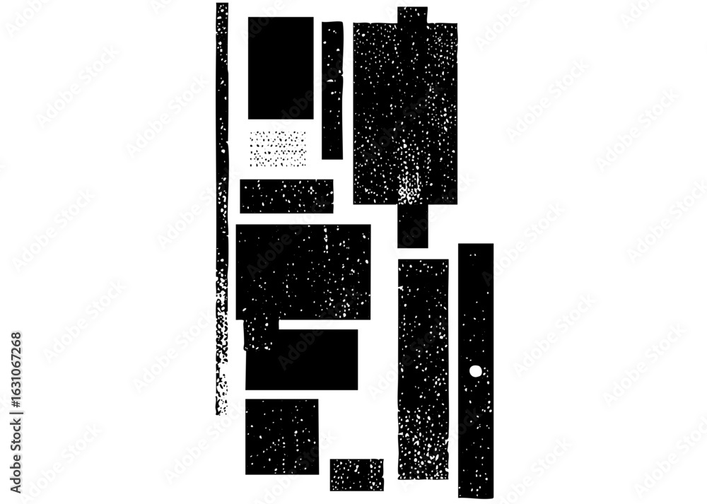 Poster vector abstract geometric shapes and typographic with a circular accent.