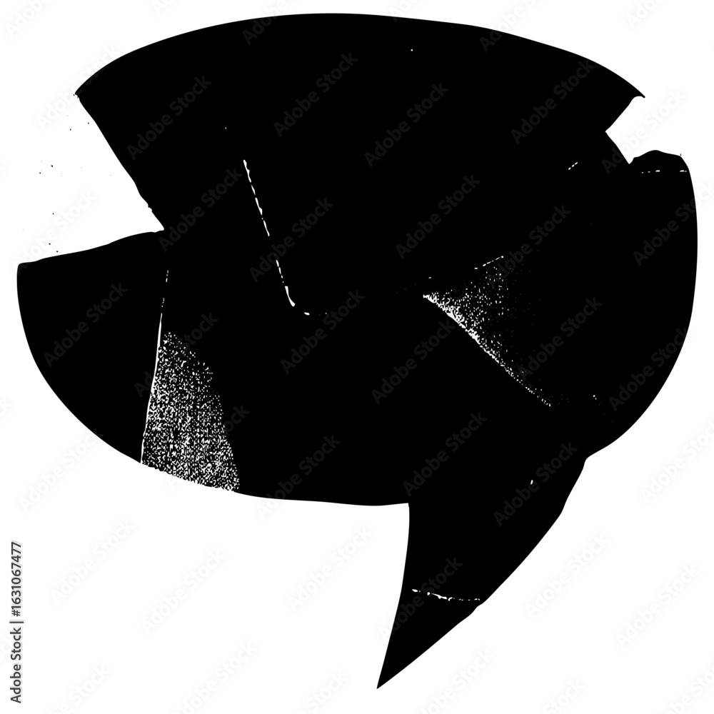Poster vector abstract black shape with pointed extension.