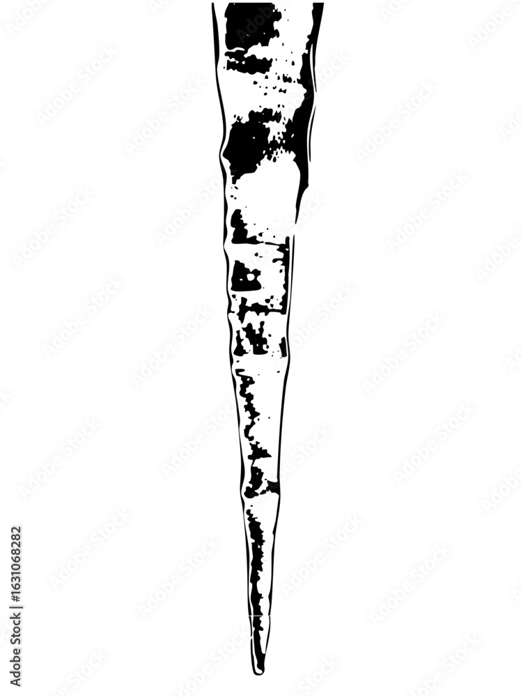 Poster vector abstract icicle with textured edges.