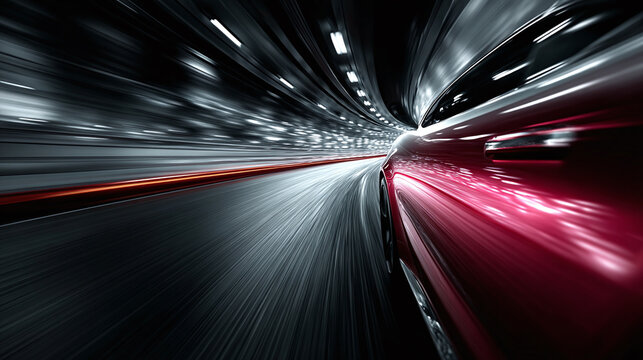 fast moving car