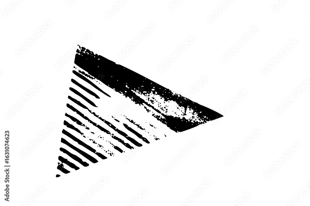 Poster vector abstract black triangle formed by dynamic lines.