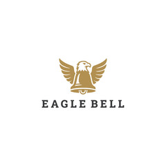 Fototapeta premium Eagle bell logo vector icon illustration