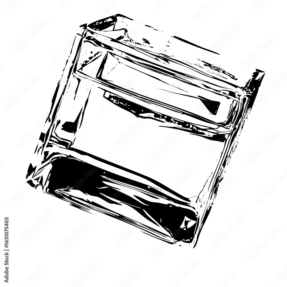 Poster vector abstract geometric container with sharp edges.