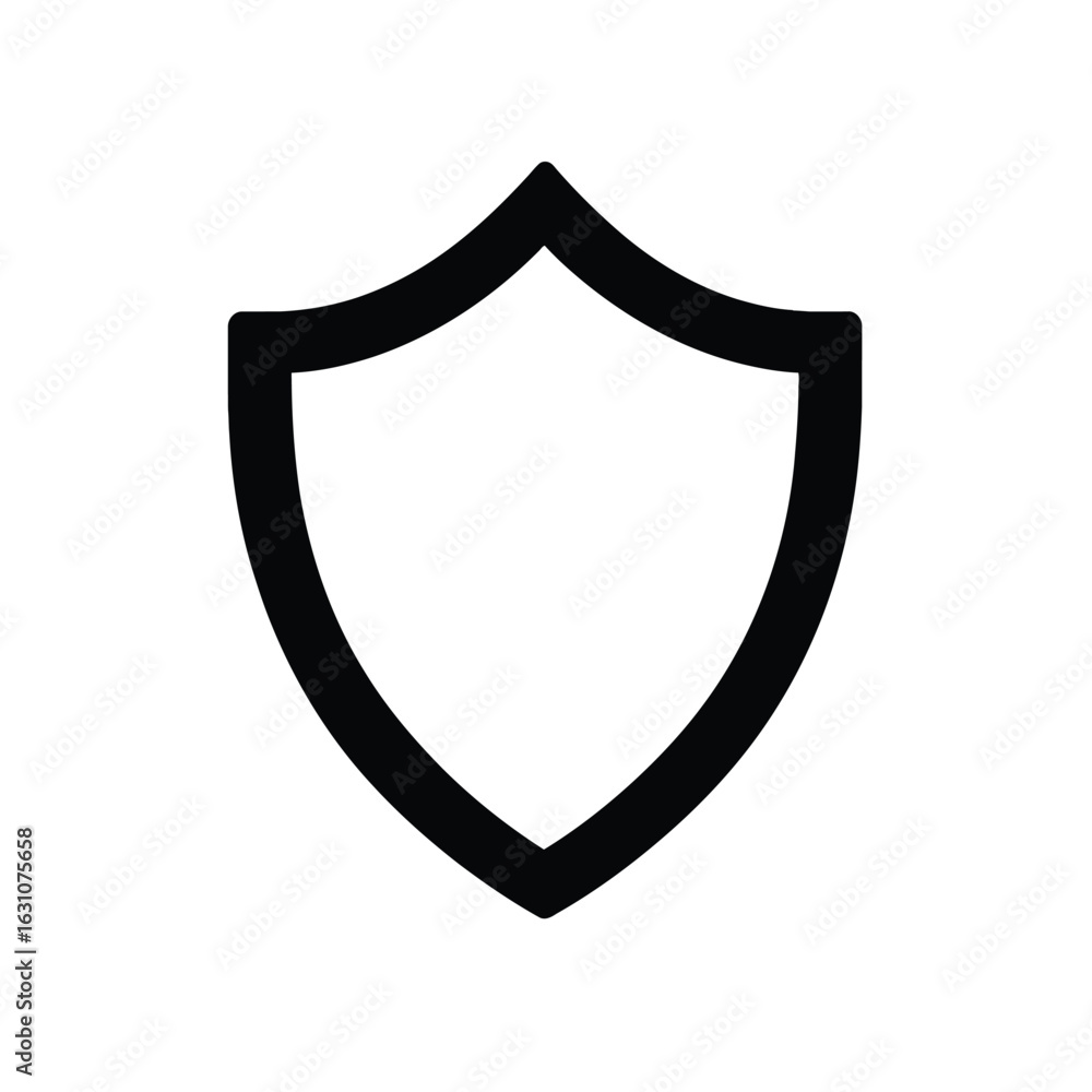 Poster isolated shield icon on transparent background, simple solid shape