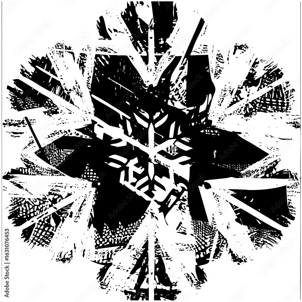 Poster vector abstract knight with dynamic geometric shapes.