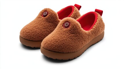 Fuzzy brown shoes