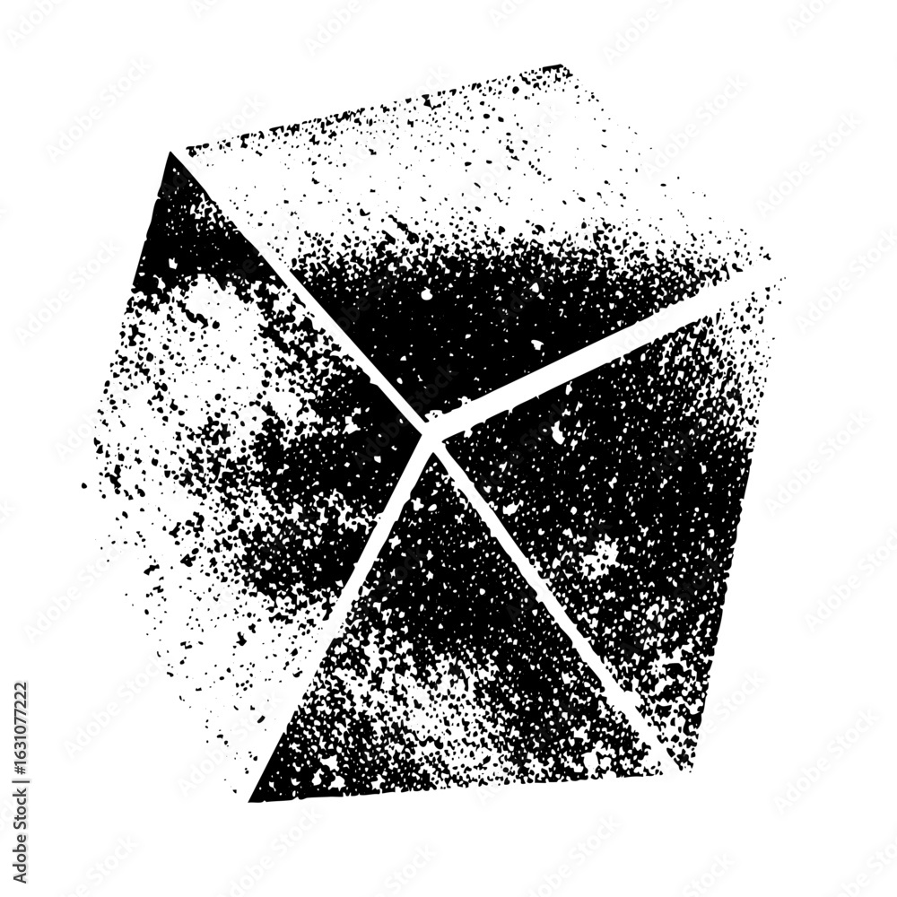 Aufkleber vector abstract geometric cube with intersecting lines .