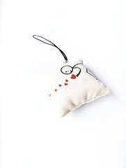 Mini pillow keychain