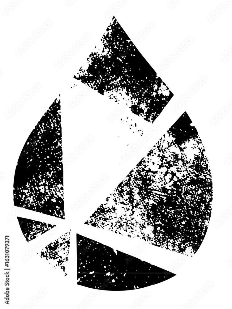Poster vector abstract geometric featuring fragmented circular shapes.