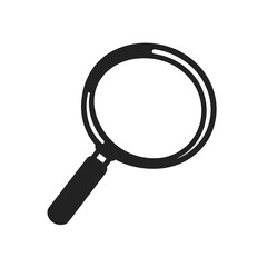 Magnifying Glass Isolated, Flat Design, Search Icon, Transparent