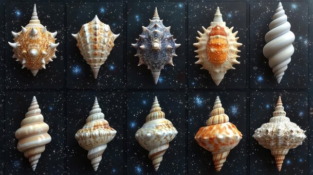 Seashell Collection: Spiral, Spiky, & Unique